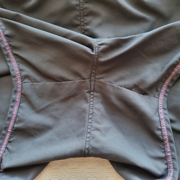 Athleta Shorts Women Large Record Time Microfiber Gray Purple Workout Run Walk L - Picture 6 of 14